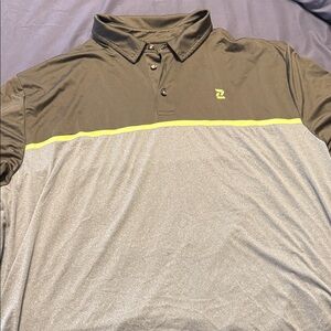 ZELOS Men's Polo Shirt - Black, Gray, and Yellow